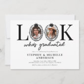 Look Whos Graduated Joint Graduation Party Einladung (Vorderseite)