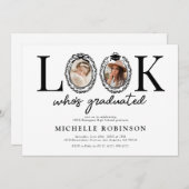 Look Whos Graduated Photo Graduation Party Einladung (Vorne/Hinten)