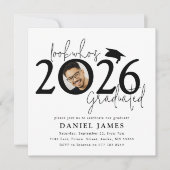 Look who's Graduated Photo Graduation Party Einladung (Vorderseite)