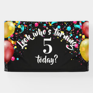 Look Who's Turn Birthday Banner - Anpassbar