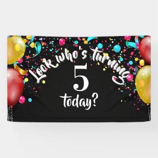 Look Who's Turn Birthday Banner - Anpassbar