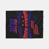 Looked Good From Here Blue Funny Softll Game Day _ Fleecedecke (Vorderseite (Horizontal))