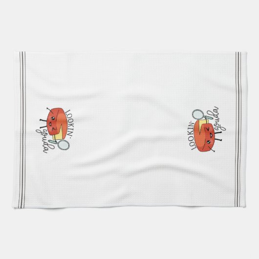 Lookin' Gouda Niedlich Funny Cheese Puff Geschirrtuch (Horizontal)