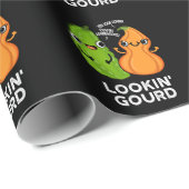Lookin Gourd Funny Veggie Pun Dark BG Geschenkpapier (Rolleneckpunkt)