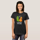 Lookin Gourd Funny Veggie Pun Dark BG T-Shirt (Vorne ganz)