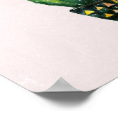 Lookin' Sharp | Rosa Marmor und Kakteen Poster (Ecke)