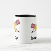 Lookin' Sharp Yellow #2 Pencil School Writing Tasse (Zentrum)