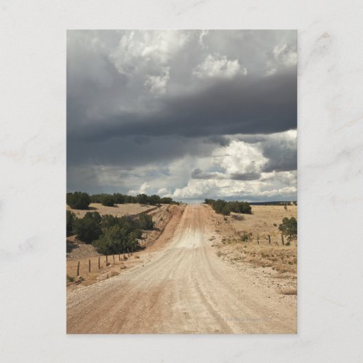 Looking down a dirt country road in NM with Postkarte (Vorderseite)