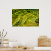 Looking Down On Rice Fields Poster (Küche)