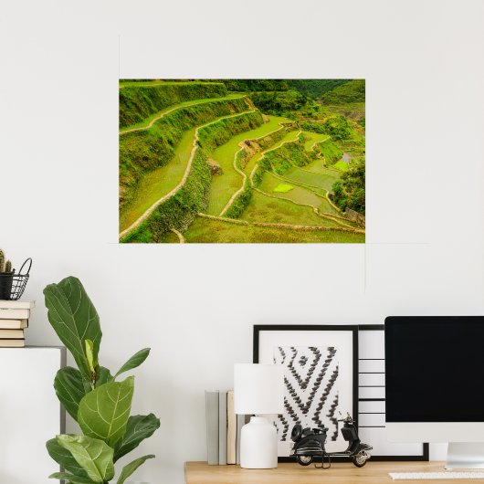Looking Down On Rice Fields Poster (Heimbüro)
