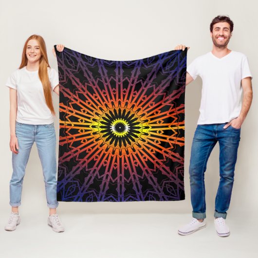 Looking Glass Mandala 2 ( Regenbogen ) Fleecedecke (Beispiel)
