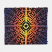 Looking Glass Mandala 2 ( Regenbogen ) Fleecedecke (Vorderseite (Horizontal))