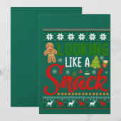 Looking Like A Snack Funny Christmas Cookie Ugly Einladung (Vorne/Hinten)