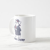 Looking Sharp Dapper French Bulldog Funny Coffee M Kaffeetasse (Vorderseite Links)