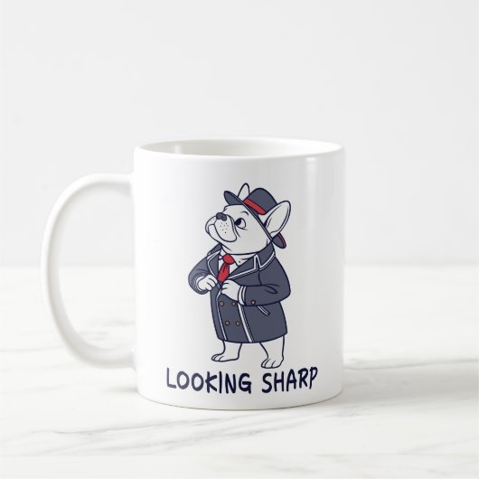 Looking Sharp Dapper French Bulldog Funny Coffee M Kaffeetasse (Links)