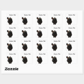 Looking Up Cat -4 | Personalized Custom Text Quadratischer Aufkleber (Blatt)