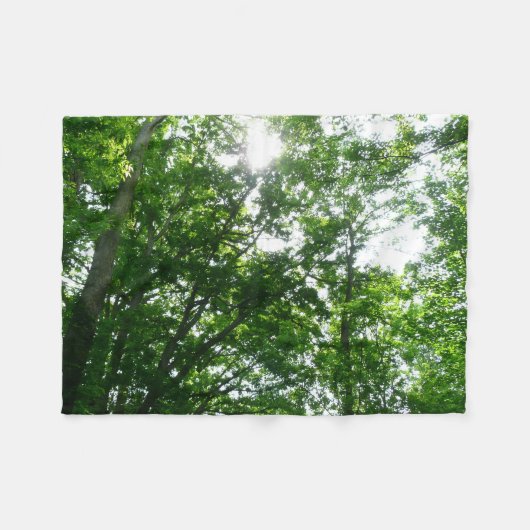 Looking Up to Summer Trees Fleecedecke (Vorderseite (Horizontal))