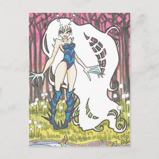 Loola Cartoon bug Fairy Fantasy Art Postcard Postkarte (Vorderseite)