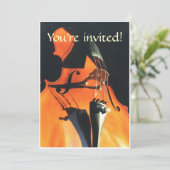 Looming Cello Einladung (Stehend Vorderseite)