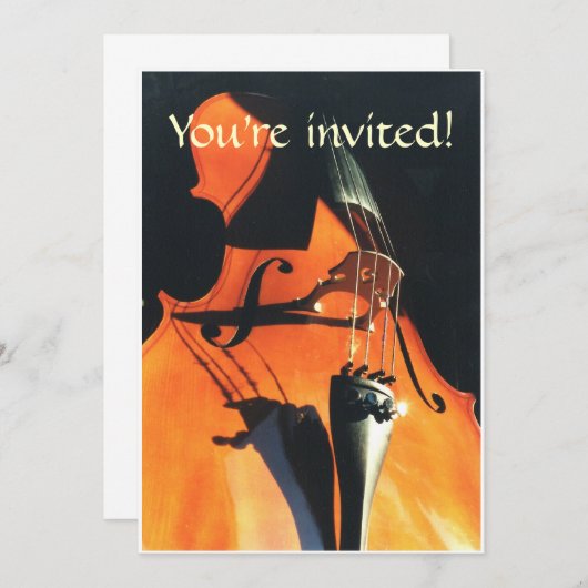 Looming Cello Einladung (Vorne/Hinten)