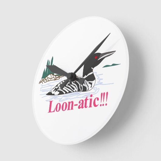 Loon-atic Runde Wanduhr (Winkel)