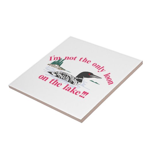 Loon auf dem See Fliese (Seite)