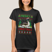 Loon Bird Xmas Tree Lights Ugly Santa Loon Chris T-Shirt (Vorderseite)
