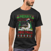 Loon Bird Xmas Tree Lights Ugly Santa Loon Chris T-Shirt (Vorderseite)