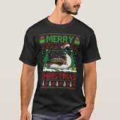 Loon Bird Xmas Tree Lights Ugly Santa Loon Christ T-Shirt (Vorderseite)