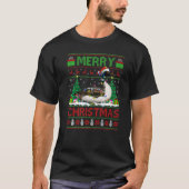 Loon Bird Xmas Tree Lights Ugly Santa Loon Christ T-Shirt (Vorderseite)