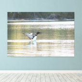 Loon Canvas Print Leinwanddruck (Insitu (Holzboden))
