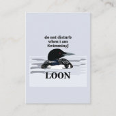 Loon Common Loon Bird Lake Visitenkarte (Vorderseite)
