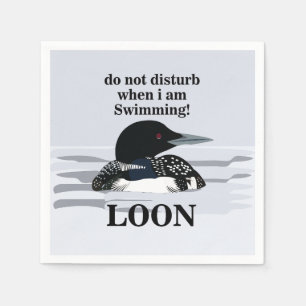 Loon Common Loon Bird Water Lake Party Serviette
