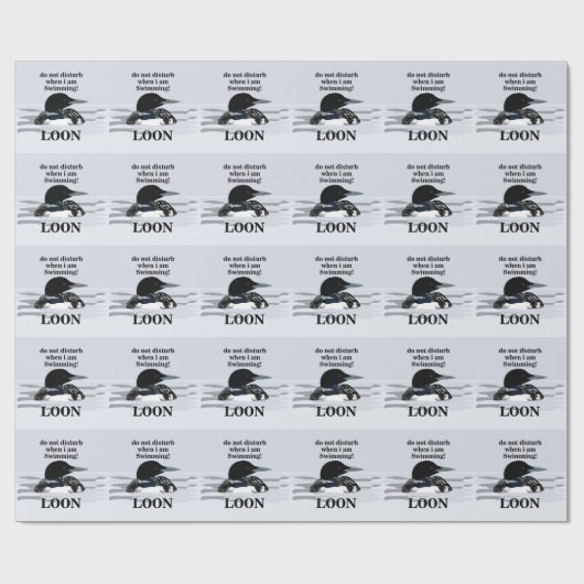 Loon Common Lounge Bird Festival Moon and Stars Geschenkpapier (Flach)