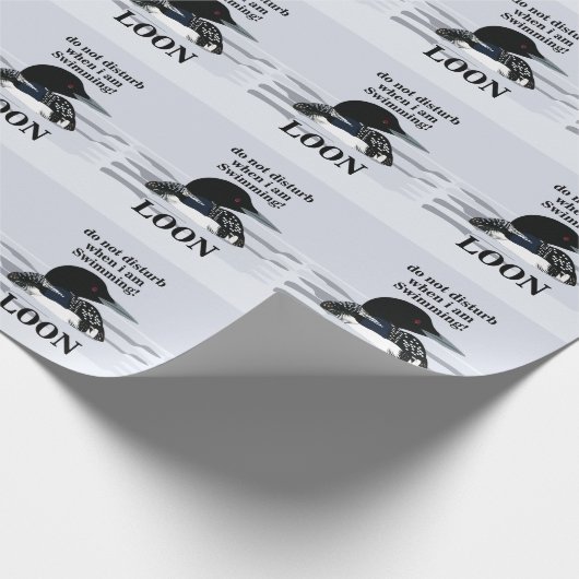 Loon Common Lounge Bird Festival Moon and Stars Geschenkpapier (Ecke)