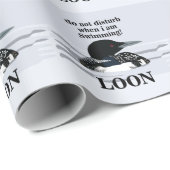 Loon Common Lounge Bird Festival Moon and Stars Geschenkpapier (Rolleneckpunkt)
