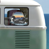 Loon Couple Sunset Blue Aufkleber