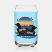 Loon Couple Sunset Blue Dosenglas (Rückseite)