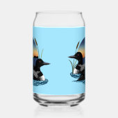 Loon Couple Sunset Blue Dosenglas (Links)