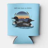 Loon Couple Sunset Blue Dosenkühler (Vorderseite)