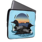Loon Couple Sunset Blue Laptopschutzhülle (Vorne Rechts)