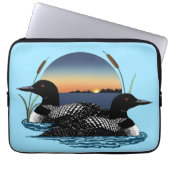 Loon Couple Sunset Blue Laptopschutzhülle (Vorderseite)