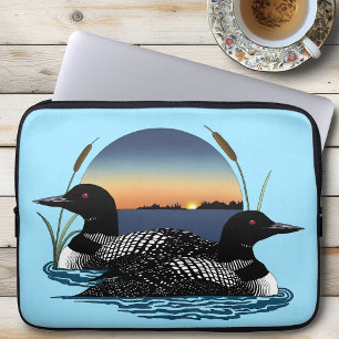 Loon Couple Sunset Blue Laptopschutzhülle
