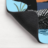 Loon Couple Sunset Blue Mousepad (Ecke)
