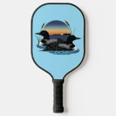 Loon Couple Sunset Blue Pickleball Schläger (Vorderseite)