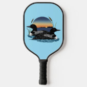 Loon Couple Sunset Blue Pickleball Schläger (Rückseite)