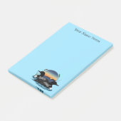 Loon Couple Sunset Blue Post-it Klebezettel (angewinkelt)