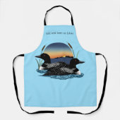 Loon Couple Sunset Blue Schürze (Vorderseite)