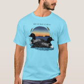 Loon Couple Sunset Blue T-Shirt (Vorderseite)