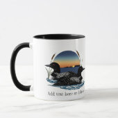 Loon Couple Sunset Blue Tasse (Links)